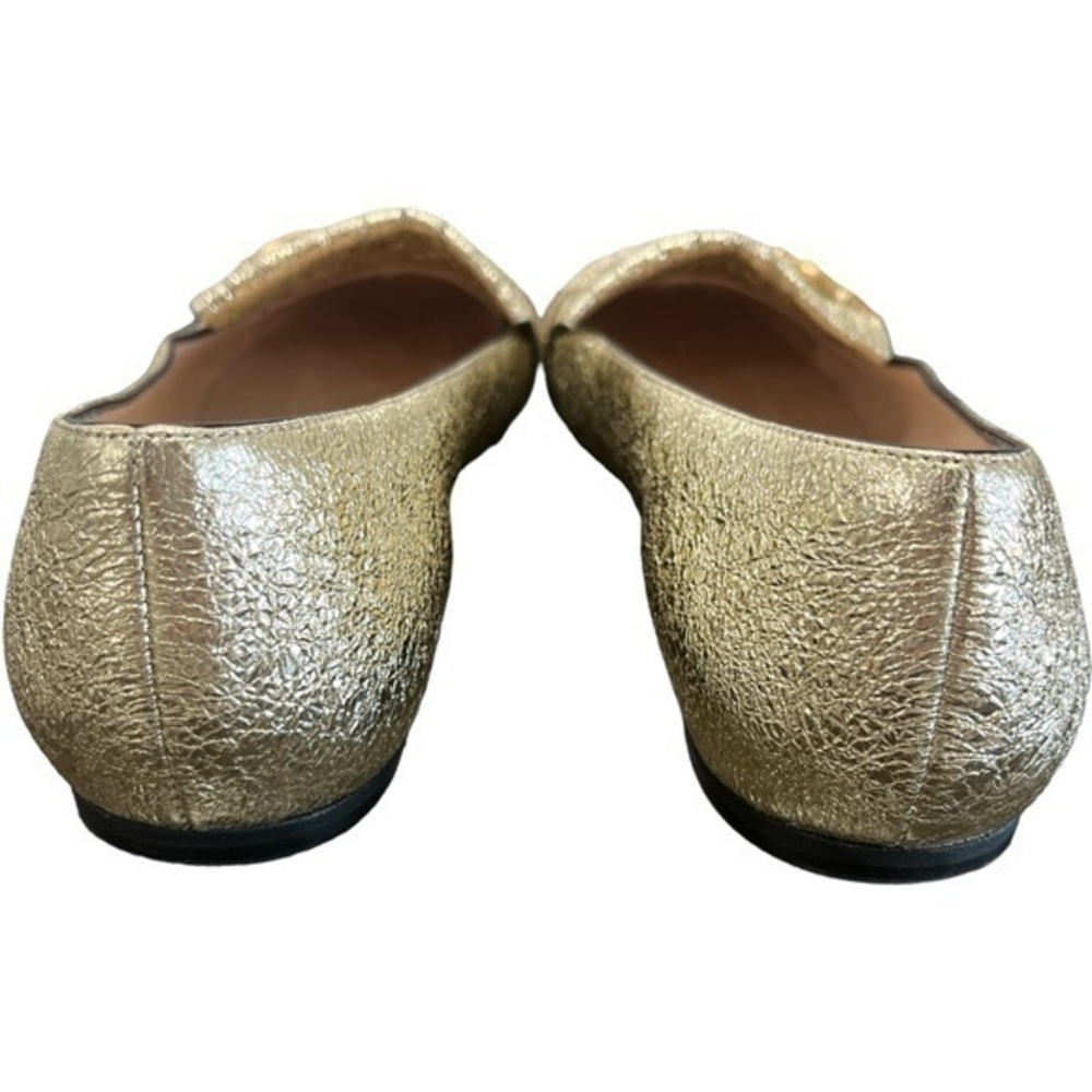 GUCCI Marmont GG Gold Leather Fringe Loafer Flats Size 36 - Picture 4 of 9